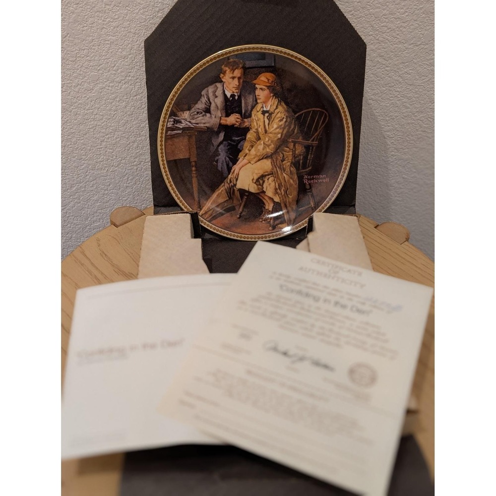 Norman Rockwell "Confiding in the Den" Rediscovered Women Collection COA - Picture 3 of 5